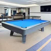 Table de billard professionnelle de haute qualité, style américain, 9 pieds, en bois massif, avec plateau en marbre noir, très vendue
