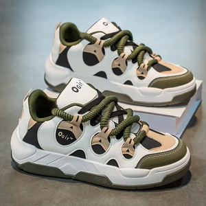 Nouvelles Chaussures Décontractées pour Hommes 2025 – Baskets Sportives en Cuir à Plateforme Épaisse, Style Skateboard, Idéales pour la Marche et l'École - Product Image 5