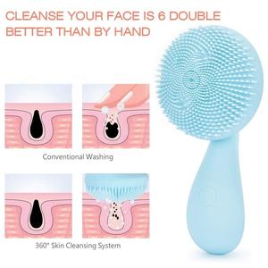 Massaggio viso portatile per pulizia profonda a 5 colori con Base di ricarica magnetica rotante Stereo - Product Image 4