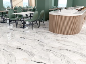 Carreaux de céramique pour salon et chambre à coucher, 600x1200 mm, texture marbre, sol intérieur, carreaux émaillés, finition brillante douce, blanc <span class=keywords><strong>gris</strong></span> - Product Image 6