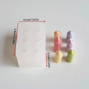 แม่พิมพ์<span class=keywords><strong>เทียน</strong></span><span class=keywords><strong>หอม</strong></span>รูปหมีขนาดเล็กพร้อมฝาปิด สไตล์เกาหลี ตกแต่งสวยงามแบบอินสตาแกรม แม่พิมพ์ซิลิโคนสำหรับอบเค้ก - Product Image 2