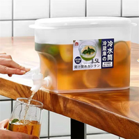 Pichet à eau froide portable de grande capacité 3,5 L avec robinet, distributeur de boissons glacées, ensemble robinet de réfrigérateur