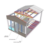 Maison conteneur modulaire préfabriquée en acier, petite, démontable, facile à assembler, en kit, étanche