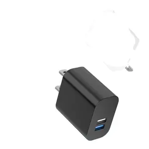 Carregador rápido de parede para celular, carregador de parede 18W PD, entrada dupla USB 100v-240v tipo C, adaptador de energia conectado para iPhone-18W, carregadores e adaptadores