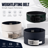 Ceinture de musculation en cuir de vachette robuste avec boucle en alliage de zinc, ceinture de gym réglable pour l'entraînement physique et la musculation