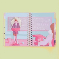 Carnet d'exercices et journal à anneaux en acier, format personnalisé A5 A6 B5 A4, encre écologique