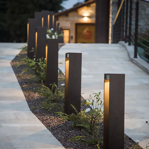 Lampadaire extérieur en acier corten pour maison, jardin, cour - Product Image 2