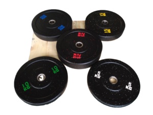 Placa de agarre de hierro fundido con logotipo personalizado de 5, 10, 15, 20, 25 kg, disco de parachoques de goma colorido para gimnasio, fitness, barra, pesas olímpicas - Product Image 6