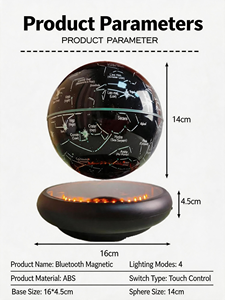 ลำโพงแม่เหล็ก HCNT รุ่น Starlight Ball, 360 °   ไฟ LED ไล่เฉดสี 16 สีแบบหมุนได้ ของขวัญสำหรับธุรกิจ/คู่รัก ของตกแต่งบ้าน - Product Image 2