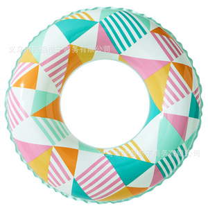 Bouée de natation Xiaolu à carreaux colorés, extra large et épaisse, gonflable sous les aisselles pour adultes, pour piscine et parc aquatique - Product Image 5
