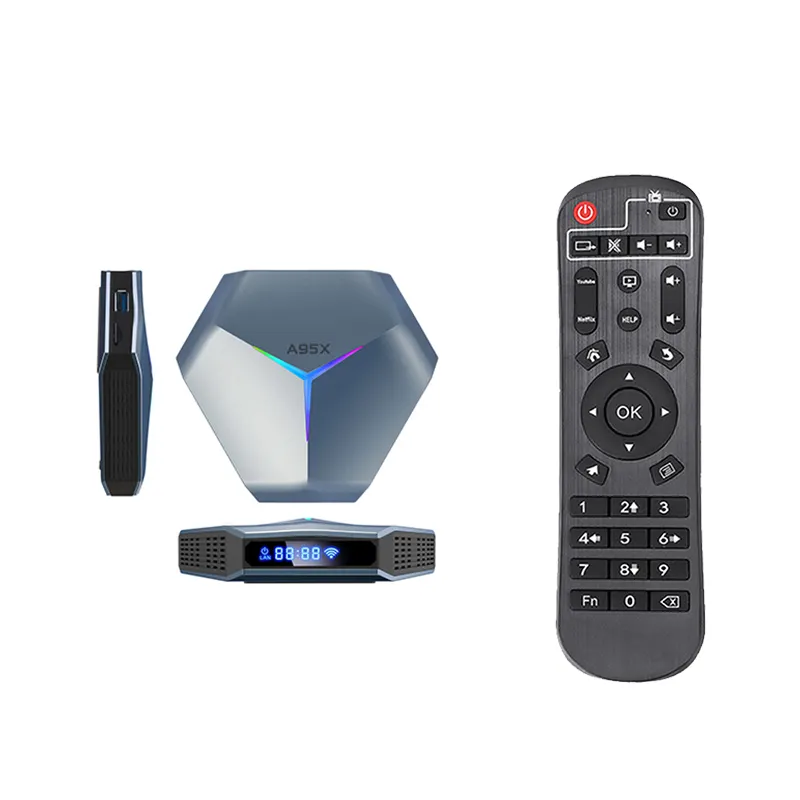 Android Smart Tv Box A95xf4 2.4G 5G Wifi 128Gb Gratis Tv Speler Google Xxx Tv Box