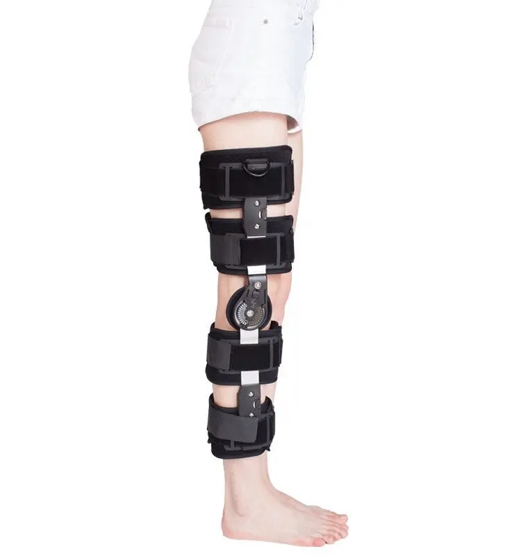CE अनुमोदित समायोज्य घुटने संभालो पट्टी के लिए hinged रॉम घुटने समर्थन आर्थोपेडिक घुटने स्नायुबंधन