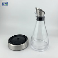 Carafe à boire en verre avec coussin de refroidissement / Carafe à eau, thé, café, boisson froide