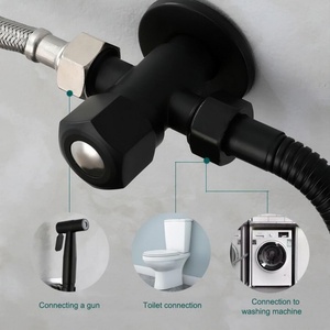 Modern Bathroom Bidet Faucet <strong>Sprayer</strong> 304 SUS Stainless Steel <strong>Handle</strong> Ceramic Valve 2-Hole <strong>Shower</strong> Wash Cleaning Set Accessories - Product Image 5