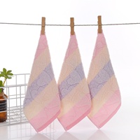 Serviette carrée en pur coton pour bébé Longren Kindergarten, motif ours de dessin animé, pour le lavage des mains et la salive des nourrissons