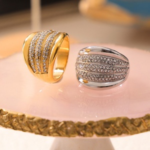 Anillos Vintage de Oro de 18k con Moissanita y Circonita para Mujer, Anillos Punk de Titanio para Hombre, Juego de Joyería de Acero Inoxidable - Product Image 5