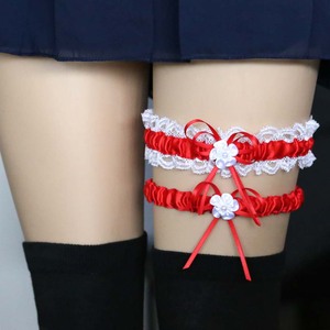 Jarretelles à fleurs brodées, <span class=keywords><strong>bleu</strong></span> <span class=keywords><strong>marine</strong></span>, blanc, accessoire de mariage pour femmes/femme/mariée, anneau de cuisse, boucle de jambe en dentelle - Product Image 1
