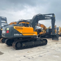 Excavatrice sur chenilles hydraulique HYUNDAI 220LC-9S d'occasion, haute performance, robuste, 22 tonnes, avec moteur d'origine