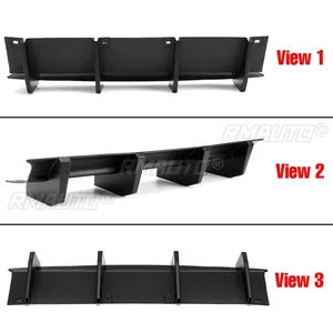 Shark Fin Rear Bumper Diffuser for 2015-2023 Dodge Challenger GT SXT Plus Lip <b>Splitter</b> Spoiler Matte Black Glossy Black - Product Image 2