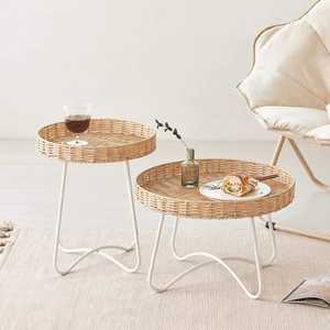 Mesa Redonda de Ratán Natural Tejida a Mano de Nuevo Diseño, Mesas de Centro Redondas de Ratán de Alta Calidad para Sala de Estar, Fabricación en Vietnam - Product Image 2