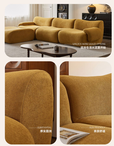 Sofá Loveseat Curvo de Estilo Nórdico Italiano, Compacto y Elegante, para el Hogar o el Gimnasio, Muebles para Sala de Estar - Product Image 6