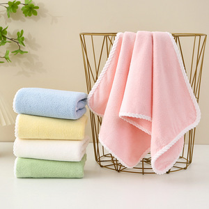 Serviette de bain en polaire corail 35x75cm 70x140cm Douce Hypoallergénique Rectangulaire Rose Jaune Vert Bleu Blanc Lavable en machine - Product Image 2