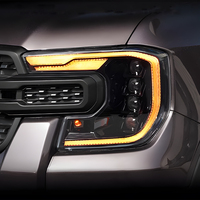 Ensemble de phares LED KGKB pour Ford Ranger EVEREST 2022-2024, haute qualité, 4 lentilles de projecteur, clignotants séquentiels, plug & play