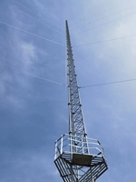 Tour météorologique en tuyau d'acier galvanisé 10m-200m Instrument de mesure de la vitesse des prévisions météorologiques Tour de surveillance des compteurs météorologiques