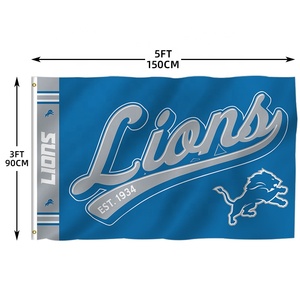 Haute qualité 3x5ft pour NFL Football Team Bannières de conception personnalisées pour <span class=keywords><strong>Detroit</strong></span> Lions Drapeaux 100% Polyester Stock pour toutes les équipes - Product Image 6