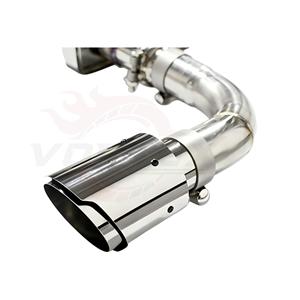 Système d'échappement Catback Vortex en acier inoxydable avec soupape pour Audi Q7 3.0T 3.6 avec silencieux central carré et doubles sorties chromées - Product Image 5