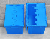 Caisse en plastique empilable de grande taille personnalisable, caisses de déménagement empilables pour la logistique et caisse en plastique de stockage verrouillable