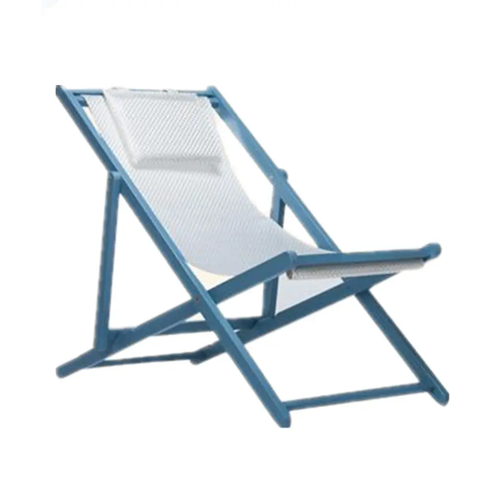 Silla plegable de madera reclinable para jardín, muebles de playa ajustables, cubierta de playa