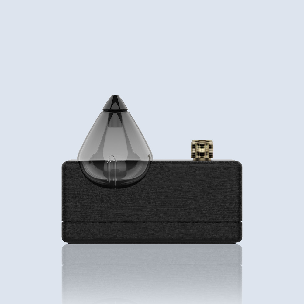 Madera negra + cristal gris