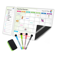 Calendriers interactifs magnétiques UCI Uni Felt Art Déco, tableau blanc personnalisé effaçable à sec, planificateur quotidien et hebdomadaire pour la maison et le bureau