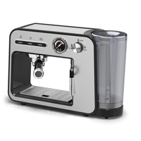 Machine à expresso intelligente avec manomètre 20 bars, écran tactile, moulin à café programmable et réglable, buse vapeur, mousseur à lait, double tasse