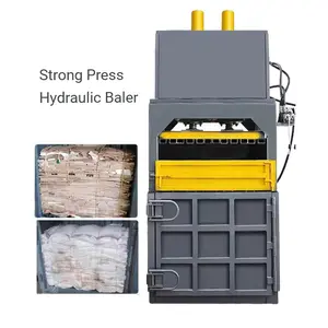 Waste Plastic Cardboard Compact Baler Paper Boxes Press Baling Small Hydraulic Baler Machine