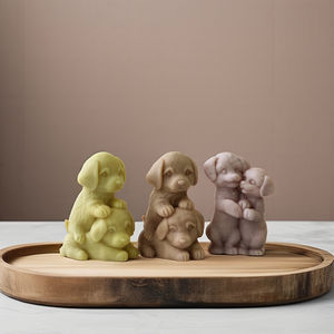 Custor لابرادور الكلب قالب سيليكون ديي التراص جرو الروائح شمعة الجص زخرفة المواد الكاشطة - Product Image 1