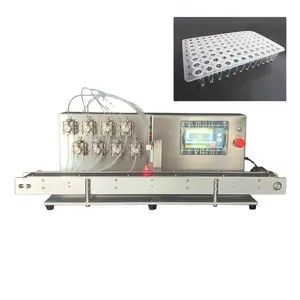 Desktop 10 nozzle liquid filling machine scale with ceramic pump for cosmetic liquid cream filling