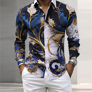 Camisas <span class=keywords><strong>de</strong></span> <span class=keywords><strong>Vestir</strong></span> Casuales <span class=keywords><strong>de</strong></span> Moda <span class=keywords><strong>para</strong></span> <span class=keywords><strong>Hombre</strong></span> <span class=keywords><strong>para</strong></span> Eventos Nocturnos Otoño 2025 Novedad Personalizables <span class=keywords><strong>de</strong></span> Alta Calidad con Botonadura Sencilla y Estampado <span class=keywords><strong>de</strong></span> Lujo - Product Image 1