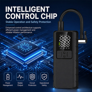 <span class=keywords><strong>Compresseur</strong></span> numérique portable multifonction 8000 mAh 12 V certifié CE, gonfleur de pneus sans fil 150 PSI, batterie externe - Product Image 5