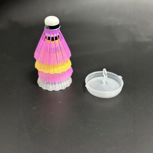 Nylon Shuttlecocks Yellow White Purple Durable Training For Children Lightweight Plastic Feathers - Product Image 4