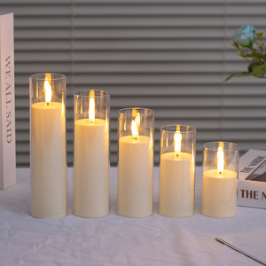 <span class=keywords><strong>Bougie</strong></span> <span class=keywords><strong>LED</strong></span> sans <span class=keywords><strong>flamme</strong></span> scintillante de 5,5 cm, en osier, télécommandée, pour décorations de Noël, de fêtes, de maison et de mariage - Product Image 1