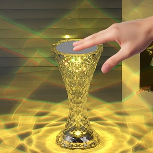 Lámpara de Mesa de Cristal con Puerto USB, Luces Táctiles, 3 Colores Cambiantes, Lámpara Nocturna LED para Dormitorio, Sala de Estar, Habitación Infantil - Product Image 3