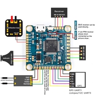 NOUVEAU Contrôleur de vol F4 V3S Plus OSD 2-6S avec BEC bidirectionnel 3A et conception de pad, compatible Betaflight, pour drone de course RC et quadricoptère