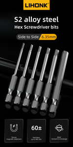 Embout de tournevis électrique 1/4 embouts à poignée hexagonale forte tête <span class=keywords><strong>hexgone</strong></span> magnétique pour tournevis - Product Image 4
