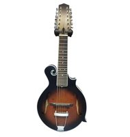 Vente chaude Mandoline 12 cordes Épicéa Contreplaqué Érable Contreplaqué En Gros Diverses Couleurs Disponibles KMFL-12