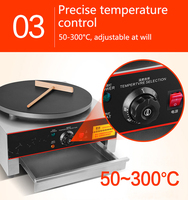 Accessoires facultatifs antiadhésifs à gaz électrique commercial crêpe faisant la machine Souffle Crêpières portatives automatiques