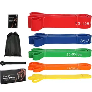 Gym Workout Powerlifting élastique Stretch Resistance Band Set hip botty Pull Up Assist Bands pour hommes femme Resistance Training