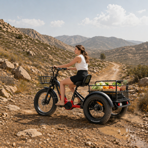 Tricycle tout-terrain 2026 à trois roues 2500W 48V 132Ah pour adulte, système à double moteur avec moteur avant 1000W et moteur arrière 1500W - Product Image 1