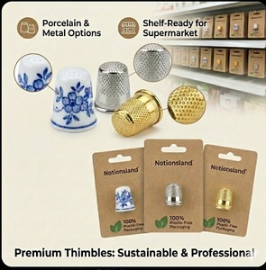 D&D Dedal <span class=keywords><strong>de</strong></span> porcelana para costura, materiales y accesorios <span class=keywords><strong>de</strong></span> sastre, artículos <span class=keywords><strong>de</strong></span> costura, kit <span class=keywords><strong>de</strong></span> manualidades <span class=keywords><strong>de</strong></span> costura, herramienta <span class=keywords><strong>de</strong></span> sastre - Product Image 1